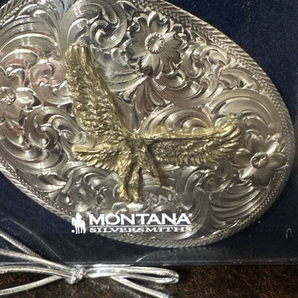 Montana Silversmiths Classic Eagle Belt Buckle - Picture 2 of 4